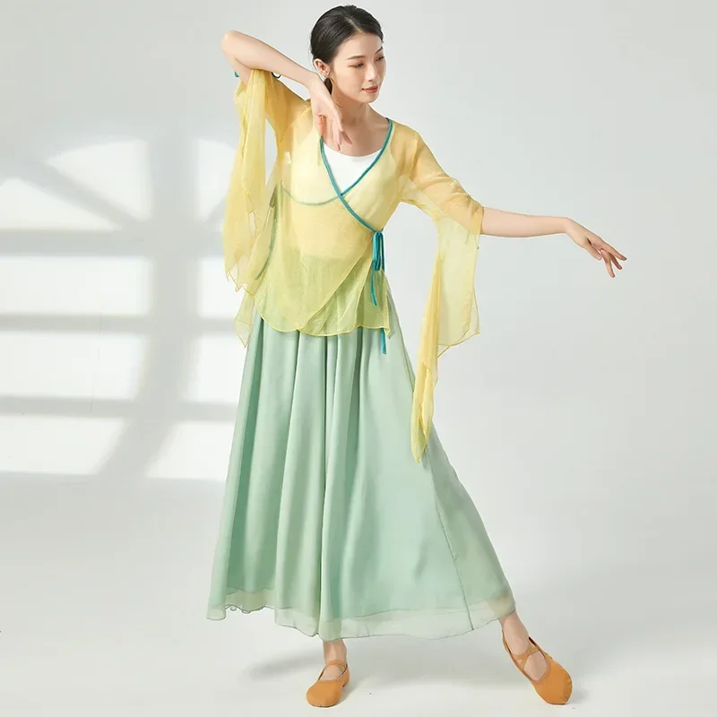 Practice pants loose and elegant chiffon wide-leg pants classical dance pants Chinese style dance clothes zen clothes
Practice pants loose and elegant chiffon wide-leg pants classical dance pants Chinese style dance clothes zen clothes