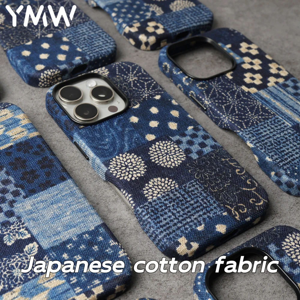YMW Japanese Cotton Fabric Case for iPhone 16 15 Pro Max Plus 14 13 mini Magnetic Retro Phone Cover
YMW Japanese Cotton Fabric Case for iPhone 16 15 Pro Max Plus 14 13 mini Magnetic Retro Phone Cover
