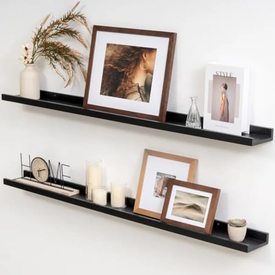Solid Ash Wood Picture Ledge Shelf, 36 Inch Floating Shelves with Lip Set of 2, Photo Ledge Shelf Nursery Bookshelf Wall Mounte
Solid Ash Wood Picture Ledge Shelf, 36 Inch Floating Shelves with Lip Set of 2, Photo Ledge Shelf Nursery Bookshelf Wall Mounte