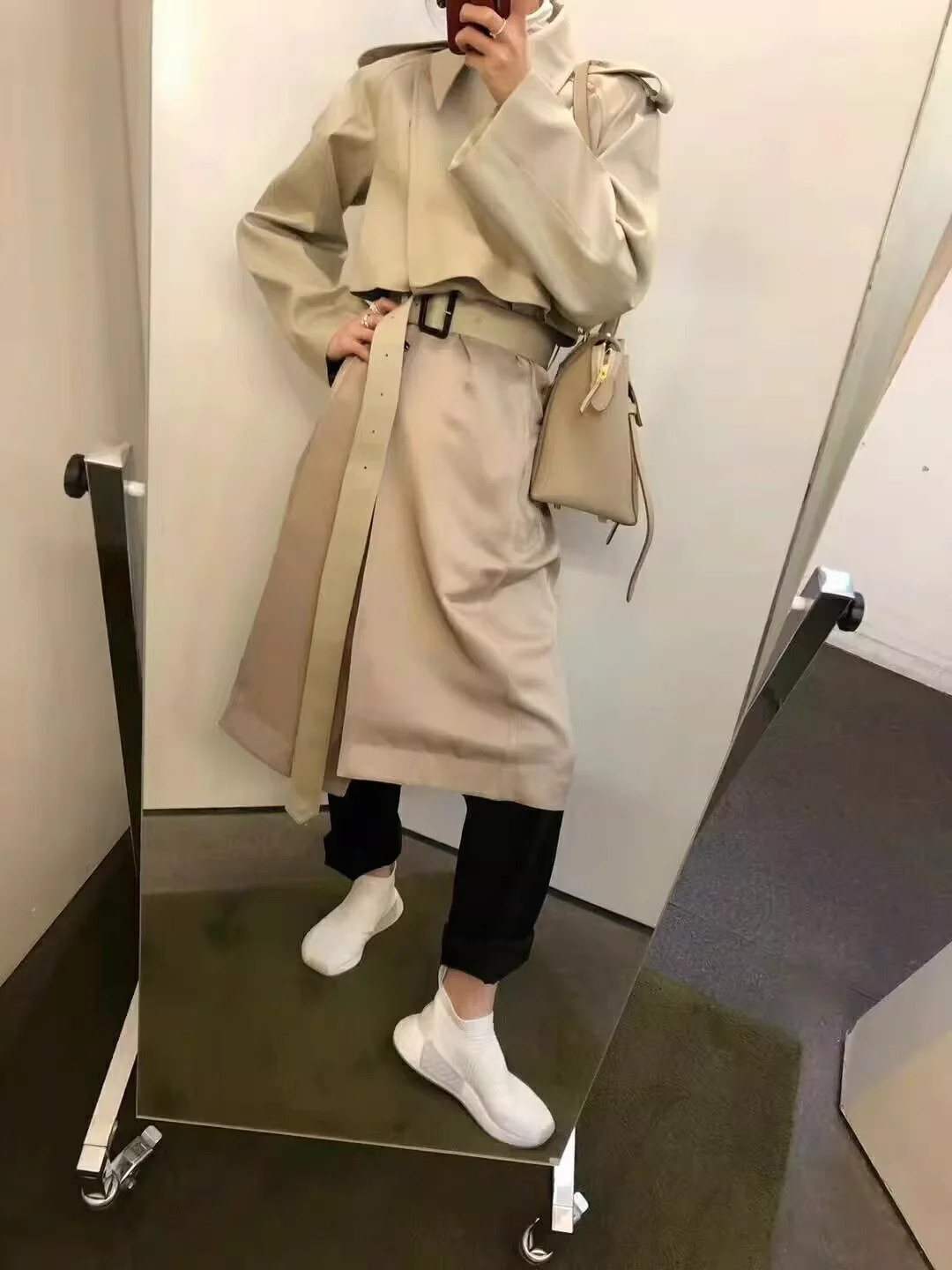 On Sale $139 Trench Coat Fashion Women's Khaki Long Jacket Elegant Ladies Grey Long Trench With Belt
On Sale $139 Trench Coat Fashion Women's Khaki Long Jacket Elegant Ladies Grey Long Trench With Belt