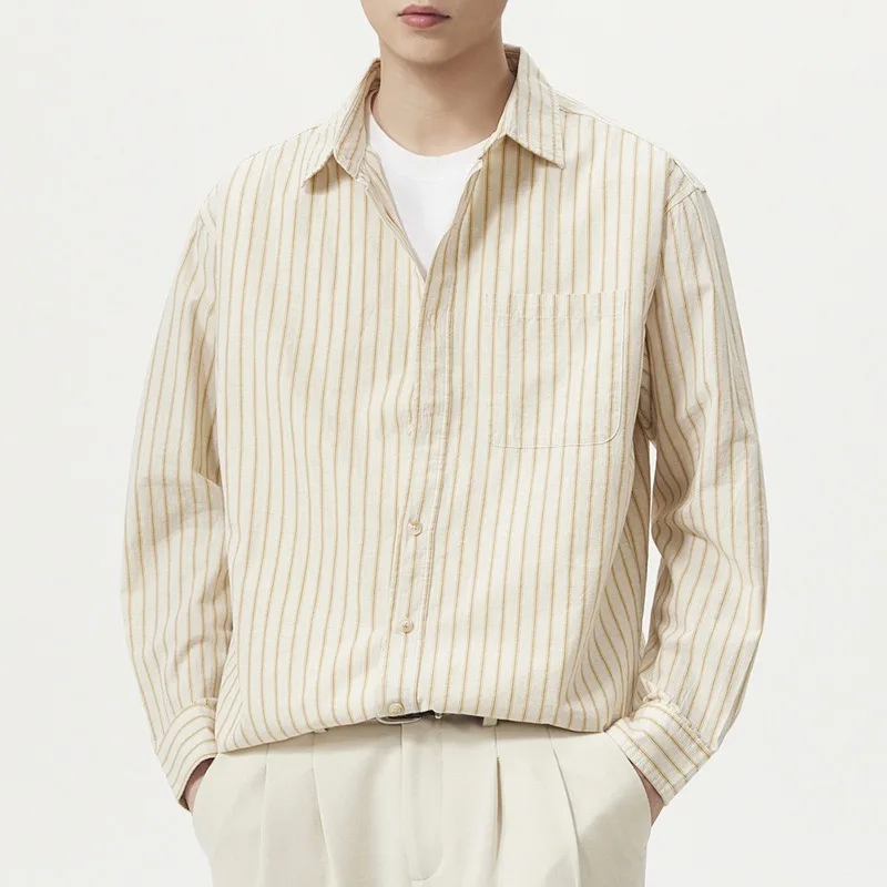 Cotton Linen Men's Casual Commute Loose Long Sleeve Simple Fashion Stripe Shirt for Men Korean Vintage Plus Size Shirts Tops
Cotton Linen Men's Casual Commute Loose Long Sleeve Simple Fashion Stripe Shirt for Men Korean Vintage Plus Size Shirts Tops