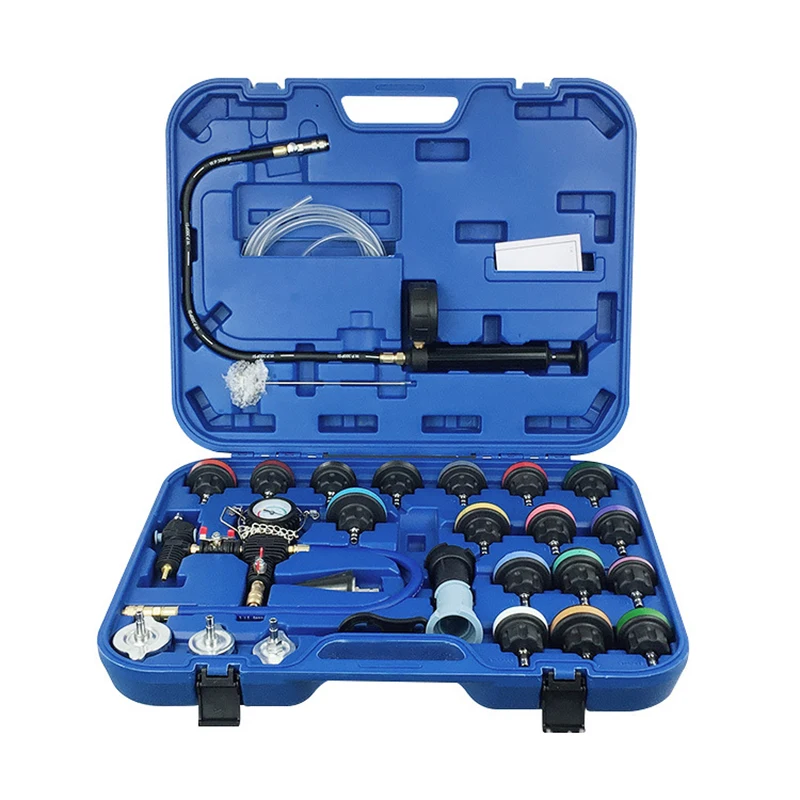 28Pcs Universal Radiator Pressure Tester Vacuum Type Cooling System Test Detector Set Testeur Refroidissement
28Pcs Universal Radiator Pressure Tester Vacuum Type Cooling System Test Detector Set Testeur Refroidissement