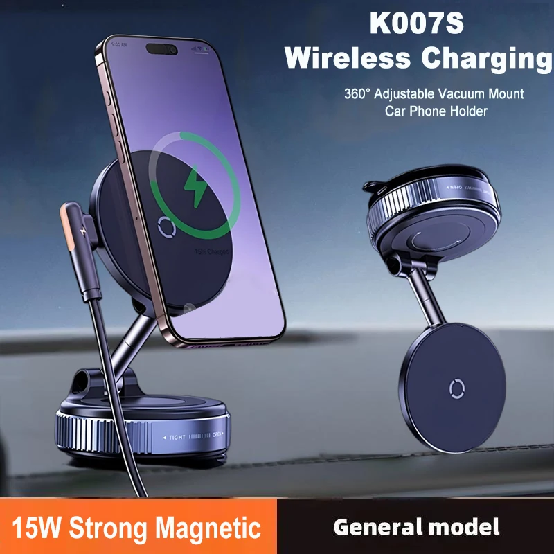 360 degree Rotation Foldable Magnetic Phone Holder, Vacuum Suction Cup Wireless Charger, Portable Universal Mount for Car, Gym
360 degree Rotation Foldable Magnetic Phone Holder, Vacuum Suction Cup Wireless Charger, Portable Universal Mount for Car, Gym