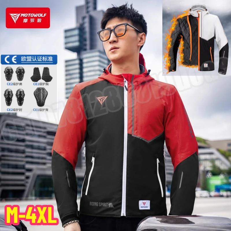 MOTOWOLF Waterproof Motorcycle Jacket Man Racing Suit Waterproof Windproof Warm Motorcyclist Wearable Motorcycle Jacket
MOTOWOLF Waterproof Motorcycle Jacket Man Racing Suit Waterproof Windproof Warm Motorcyclist Wearable Motorcycle Jacket
