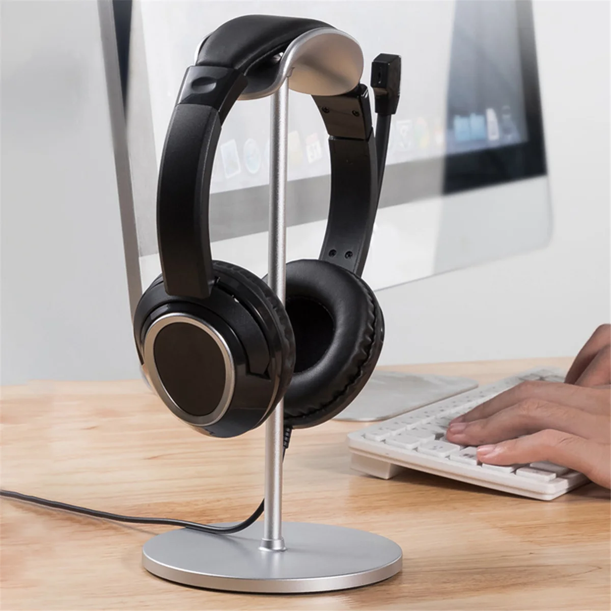 Headphone Stand Stylish Non-Slip Headset Holder for AirPods Max/Beats/Bose/Sennheiser/Audio-Technica/Sony/AKG Etc SilverJAS
Headphone Stand Stylish Non-Slip Headset Holder for AirPods Max/Beats/Bose/Sennheiser/Audio-Technica/Sony/AKG Etc SilverJAS