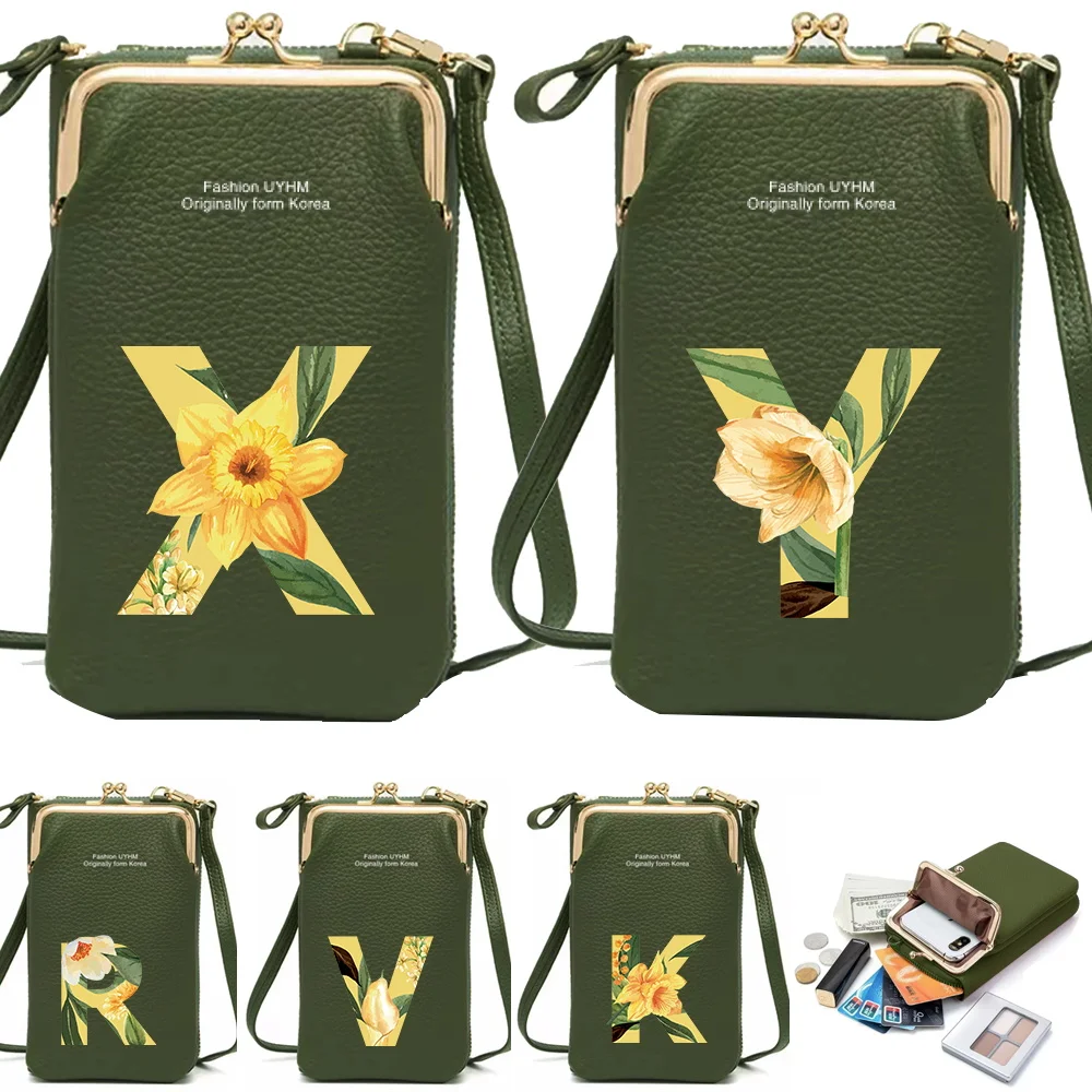 Women's Mobile Phone Bag for Huawei/iPhone Card Holder Wallet Shoulder Leather Bags Handbag Floral Letter Print Girls Phone Bag
Women's Mobile Phone Bag for Huawei/iPhone Card Holder Wallet Shoulder Leather Bags Handbag Floral Letter Print Girls Phone Bag