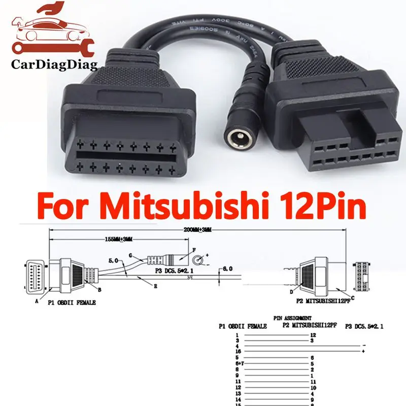 Диагностический разъем OBDII для Mitsubishi, 12-контактный разъем для Mitsubishi на 16-контактный разъем OBDII (гнездо), адаптер OBD1 для автомобилей Mitsubishi 12P
Диагностический разъем OBDII для Mitsubishi, 12-контактный разъем для Mitsubishi на 16-контактный разъем OBDII (гнездо), адаптер OBD1 для автомобилей Mitsubishi 12P