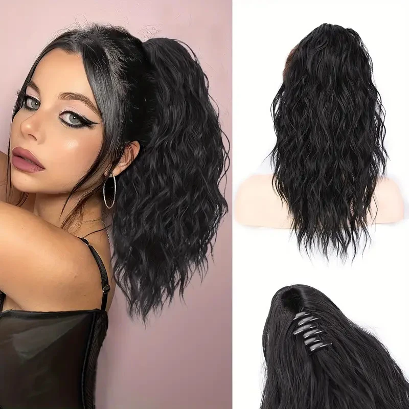 Wig High-Temperature Fiber Water Wave Long Curly Fluffy Corn Perm Clip-In Ponytail Hair Extension
Wig High-Temperature Fiber Water Wave Long Curly Fluffy Corn Perm Clip-In Ponytail Hair Extension