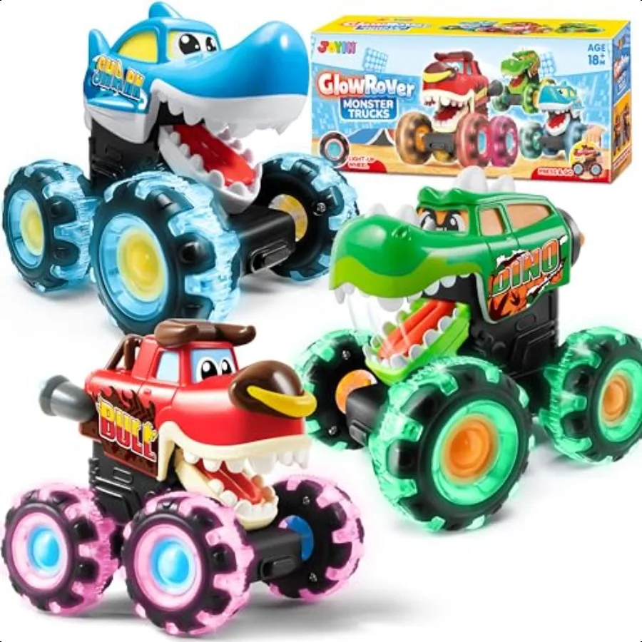 JOYIN 3 Pack Monster Truck Toy Motion Activated LightUp Cars for Toddlers Monster Treads Lightning Wheels Baby Toy Present Pr G
JOYIN 3 Pack Monster Truck Toy Motion Activated LightUp Cars for Toddlers Monster Treads Lightning Wheels Baby Toy Present Pr G
