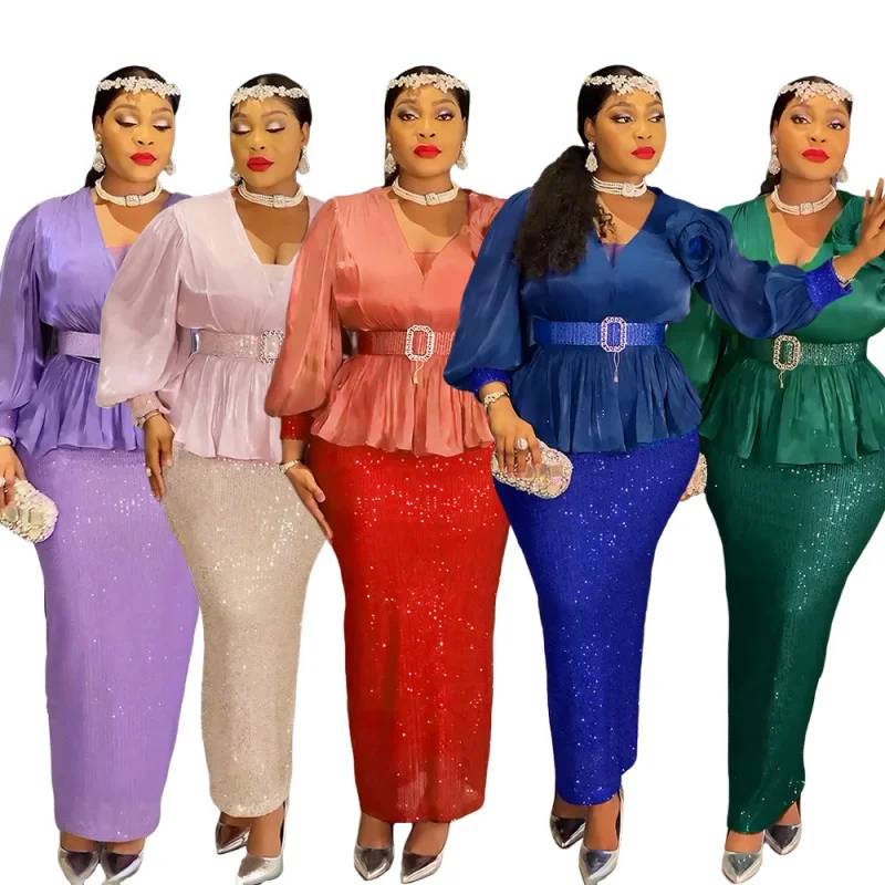 Elegant African Dresses for Women Traditional Bazin Embroidery Wedding Party Dresses Dashiki African Couples Matching Clothes 
Elegant African Dresses for Women Traditional Bazin Embroidery Wedding Party Dresses Dashiki African Couples Matching Clothes