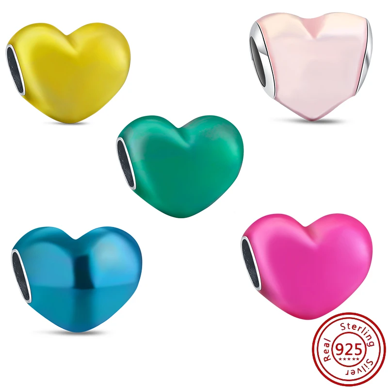 New Heart Shaped Charms Beads Simple 925 Sterling Silver Women Jewelry Fit Original Pandora Bracelet Making Gift Wholeasle
New Heart Shaped Charms Beads Simple 925 Sterling Silver Women Jewelry Fit Original Pandora Bracelet Making Gift Wholeasle