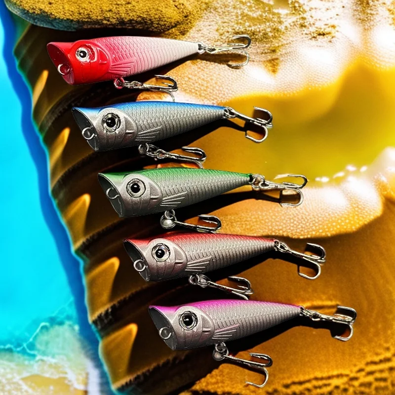 Popper Fishing Lure, Hard Bait, Crankbait Wobbler Tackle, TopWater Floating, Pike Bait with Treble Hooks, 5cm, 4G, 1Pc
Popper Fishing Lure, Hard Bait, Crankbait Wobbler Tackle, TopWater Floating, Pike Bait with Treble Hooks, 5cm, 4G, 1Pc