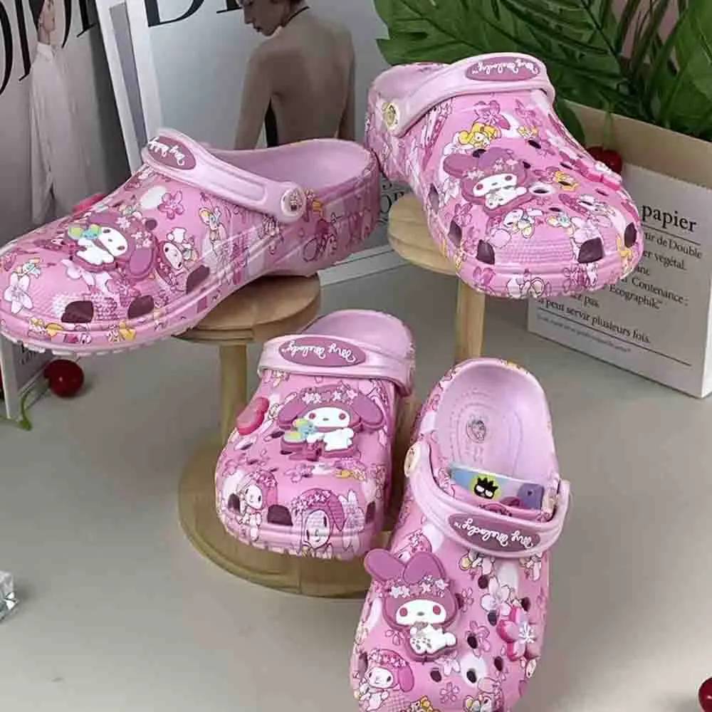 Cartoon Sanrio My Melody Women's Slippers Anti Slip Soft Thick Soled Shoes Fashion Home Shoes Comfortable Summer Beach Slippers
Cartoon Sanrio My Melody Women's Slippers Anti Slip Soft Thick Soled Shoes Fashion Home Shoes Comfortable Summer Beach Slippers