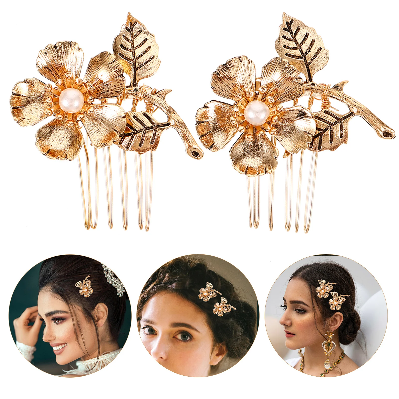 2 Pcs Headgear Metal Hair Comb Bride Wedding Accessories Zinc Alloy for Women Bridal Headpiece 
2 Pcs Headgear Metal Hair Comb Bride Wedding Accessories Zinc Alloy for Women Bridal Headpiece