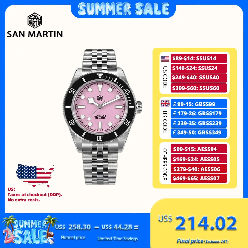 San Martin 40mm Enamel Dial NH35 Automatic Watch Men Brown Bezel Luxury Snowflake BGW-X1 Sapphire Dive SN0128
San Martin 40mm Enamel Dial NH35 Automatic Watch Men Brown Bezel Luxury Snowflake BGW-X1 Sapphire Dive SN0128