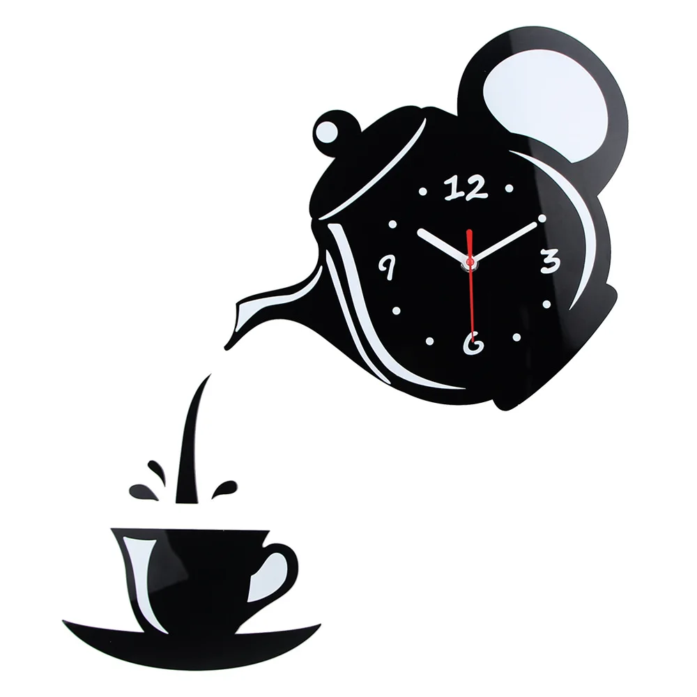 Cross-border hot sale restaurant kitchen creative wall clock teapot teacup DIY creative clock silent decorative clock wall watch
Cross-border hot sale restaurant kitchen creative wall clock teapot teacup DIY creative clock silent decorative clock wall watch
