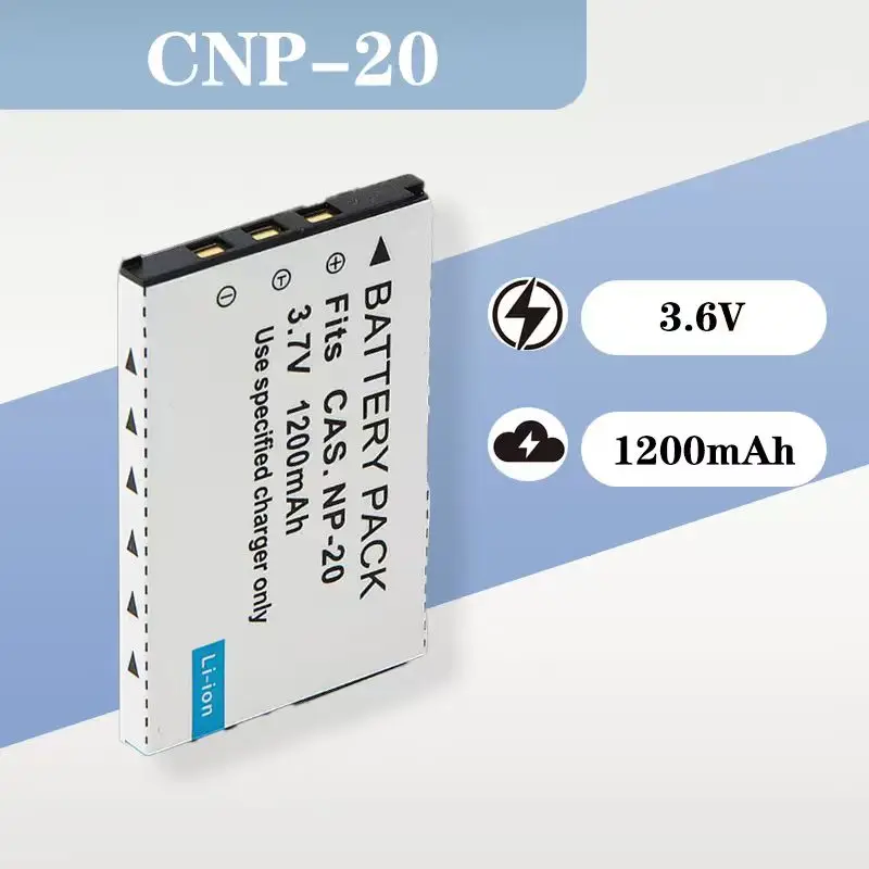 Casio EX-Z70 Spare Battery NP-20 CNP-20 3.7V 1200mAh High Capacity Digital Camera Accessories
Casio EX-Z70 Spare Battery NP-20 CNP-20 3.7V 1200mAh High Capacity Digital Camera Accessories