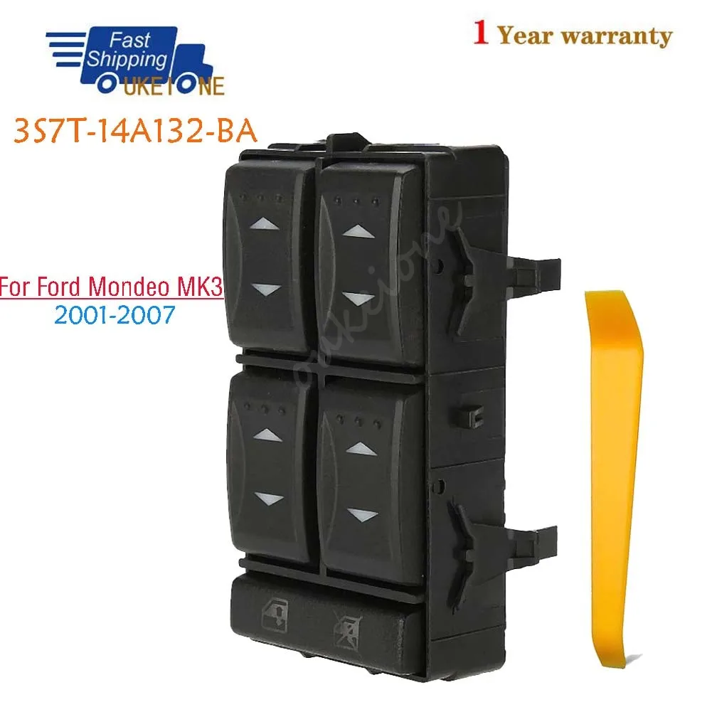3S7T-14A132-BA For Ford Mondeo MK3 2001-2007 Electric Power Window Switch Lifter Control Regulator Button Parts Car Accessories
3S7T-14A132-BA For Ford Mondeo MK3 2001-2007 Electric Power Window Switch Lifter Control Regulator Button Parts Car Accessories