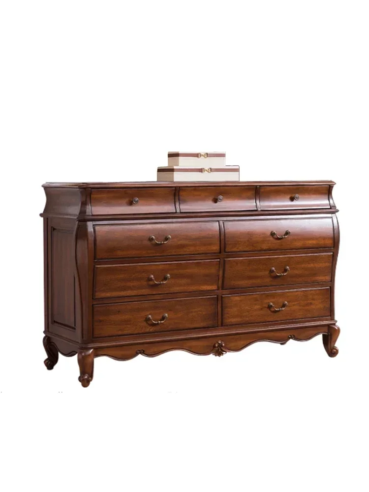 Solid Wood Chest of Storage Cabinet Bedroom Nine Chest of Living Room Sideboard Cabinet European Style Locker
Solid Wood Chest of Storage Cabinet Bedroom Nine Chest of Living Room Sideboard Cabinet European Style Locker