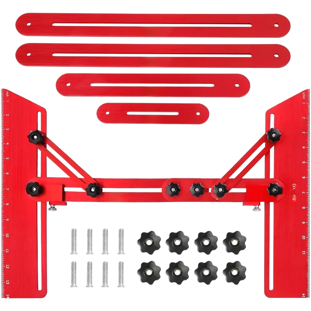 Home Renovation Stair Tread Gauge Adjustable Rods And Attachments Storage Case Included Wrench Knobs For Setup