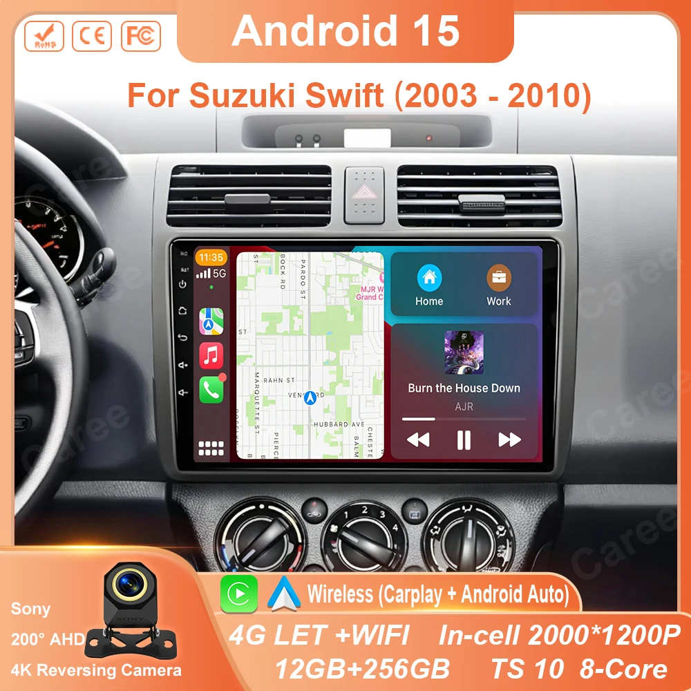 Car Radio Android 15 Carplay For Suzuki Swift 2003 - 2006 2007 2008 2009 2010 Multimedia Player Stereo GPS Head Unit 4G WIFI BT
Car Radio Android 15 Carplay For Suzuki Swift 2003 - 2006 2007 2008 2009 2010 Multimedia Player Stereo GPS Head Unit 4G WIFI BT