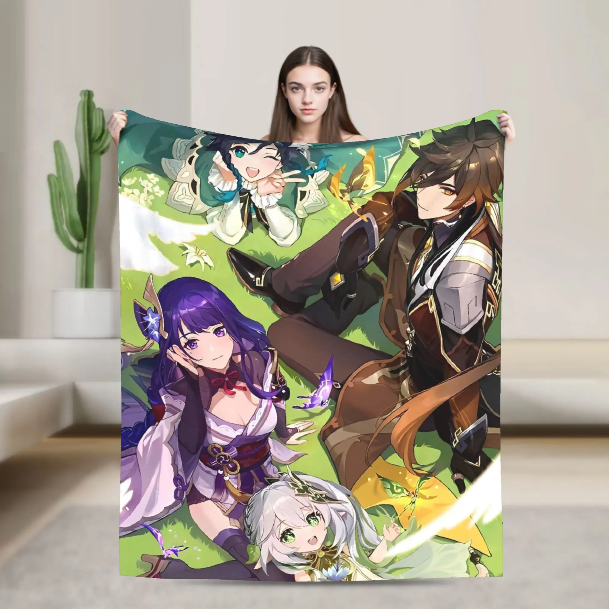 Soft Blanket Airplane Travel Anime game Genshin Impact Bedding Throws Flannel Bedspread For Couch Bed Fluffy Sofa Bed Cover
Soft Blanket Airplane Travel Anime game Genshin Impact Bedding Throws Flannel Bedspread For Couch Bed Fluffy Sofa Bed Cover