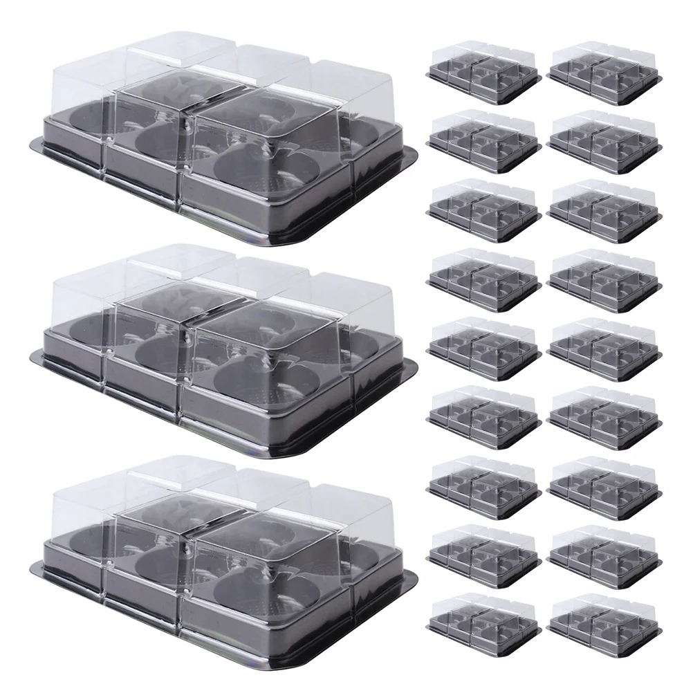 50pcs Mini Cake Packaging Boxes Clear 6-Grids Dome Dessert Containers Reusable Pet Lightweight Compact For Cupcake Muffin Cheese
50pcs Mini Cake Packaging Boxes Clear 6-Grids Dome Dessert Containers Reusable Pet Lightweight Compact For Cupcake Muffin Cheese