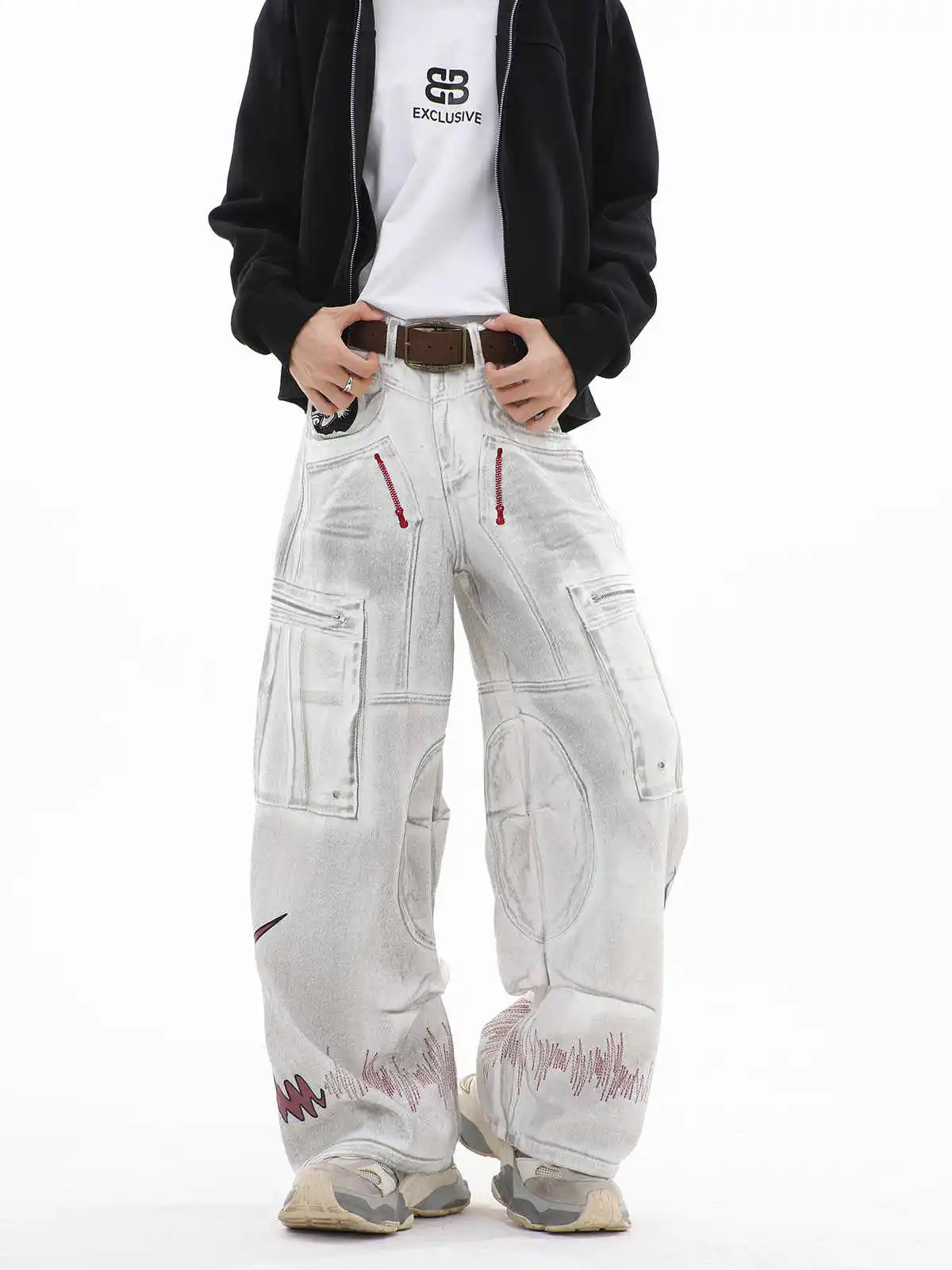 Women White Y2k Baggy Graffiti Print Jeans Japanese 2000s Style Hip Hop Jean Pants Vintage Harajuku Denim Trouser Clothes Autumn
Women White Y2k Baggy Graffiti Print Jeans Japanese 2000s Style Hip Hop Jean Pants Vintage Harajuku Denim Trouser Clothes Autumn
