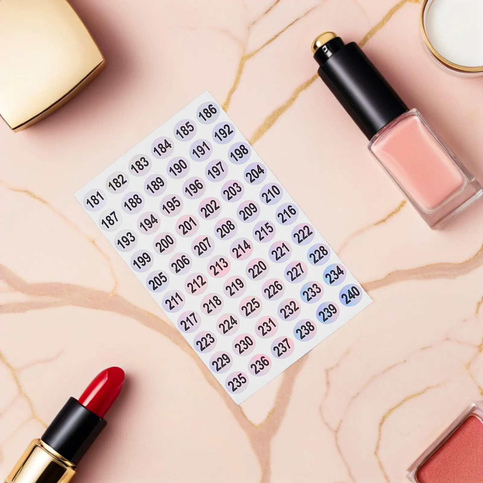 50 Sheets Small Number Stickers 1-300 Holographic Adhesive Label Stickers for Nail Art Bottle Jar Organization
50 Sheets Small Number Stickers 1-300 Holographic Adhesive Label Stickers for Nail Art Bottle Jar Organization