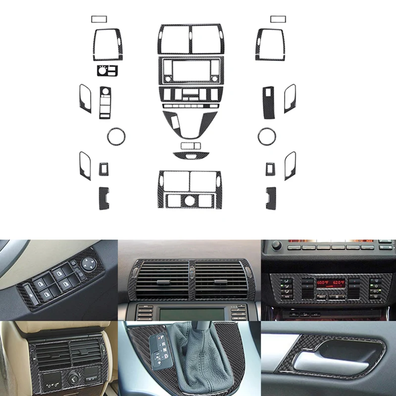 For BMW X5 E53 2000-2006 Carbon Fiber Black Various Parts Stickers Car Interior Decorative Accessories
For BMW X5 E53 2000-2006 Carbon Fiber Black Various Parts Stickers Car Interior Decorative Accessories
