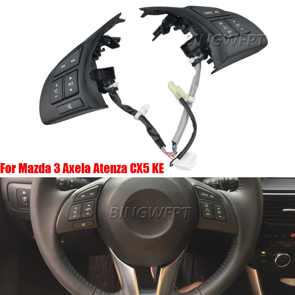 New Steering wheel control button Cruise control audio volume control switch For Mazda 3 Axela 14-16 Atenza 14-17 CX5 KE 12-15
New Steering wheel control button Cruise control audio volume control switch For Mazda 3 Axela 14-16 Atenza 14-17 CX5 KE 12-15