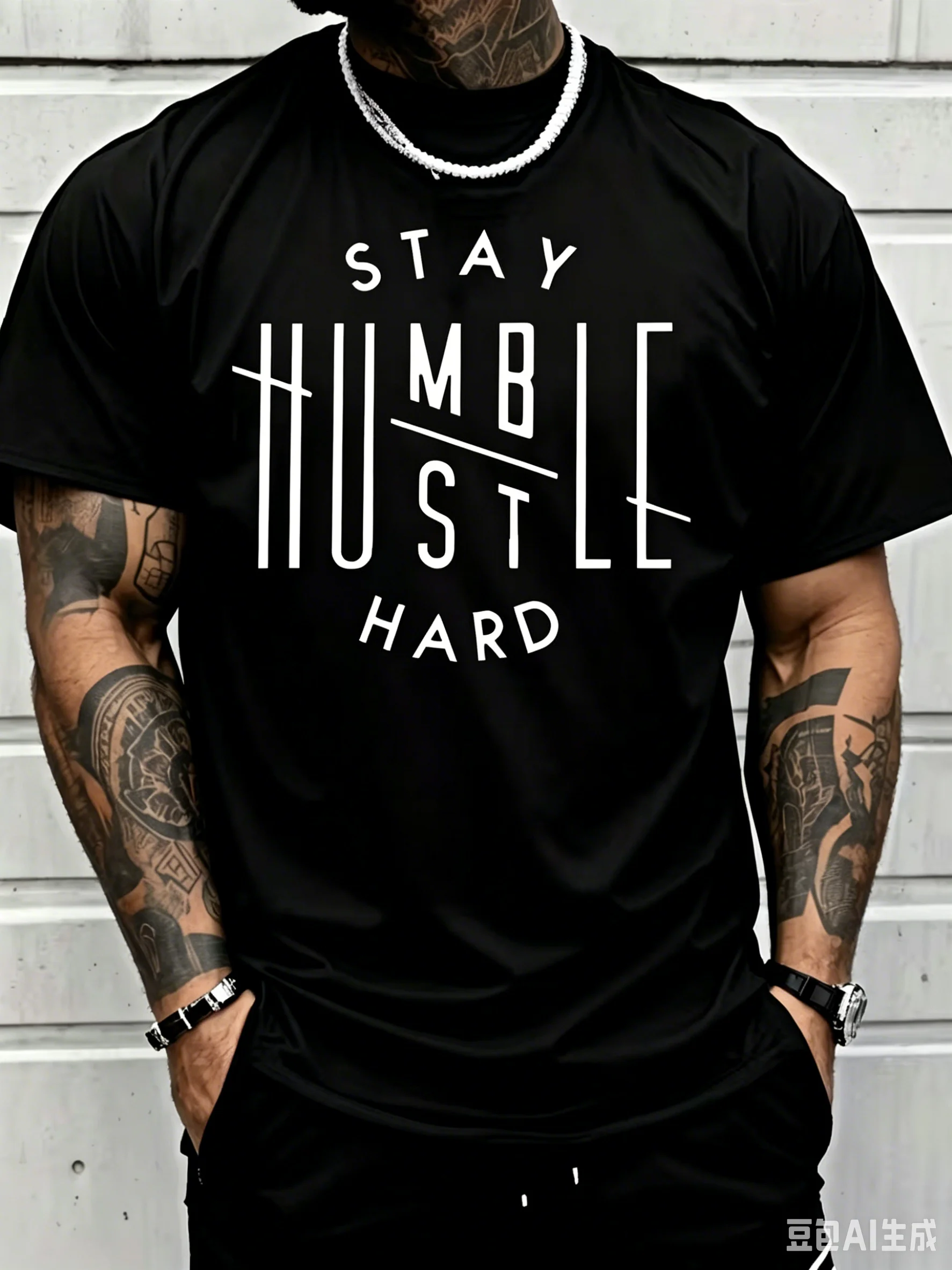 Classic Street Style Maintain Modesty and Strive Hard Letter-printed Men's Fashionable and Casual Trendy Shortsleeved T shirt
Classic Street Style Maintain Modesty and Strive Hard Letter-printed Men's Fashionable and Casual Trendy Shortsleeved T shirt