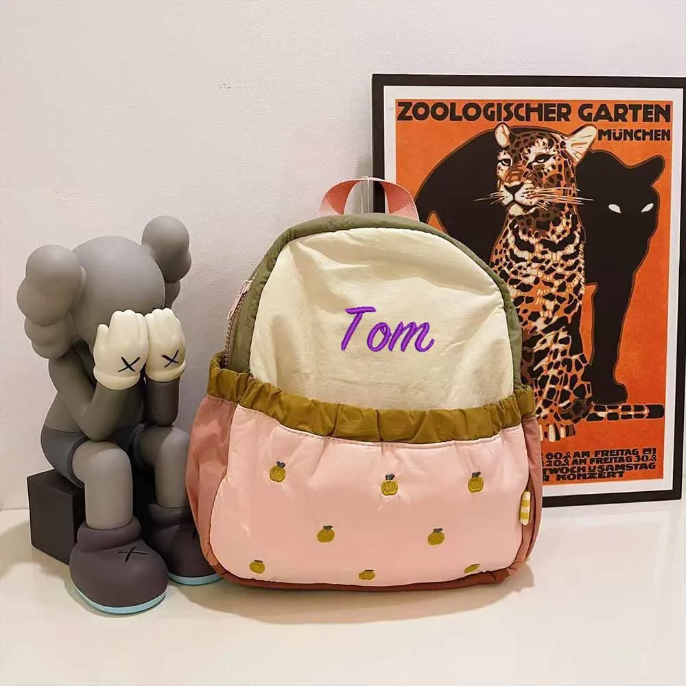 Embroidered Baby Lightweight Backpack, Any Name Apple Cartoon Kindergarten Backpack, Custom Unique Gift Bag For Children's Day
Embroidered Baby Lightweight Backpack, Any Name Apple Cartoon Kindergarten Backpack, Custom Unique Gift Bag For Children's Day