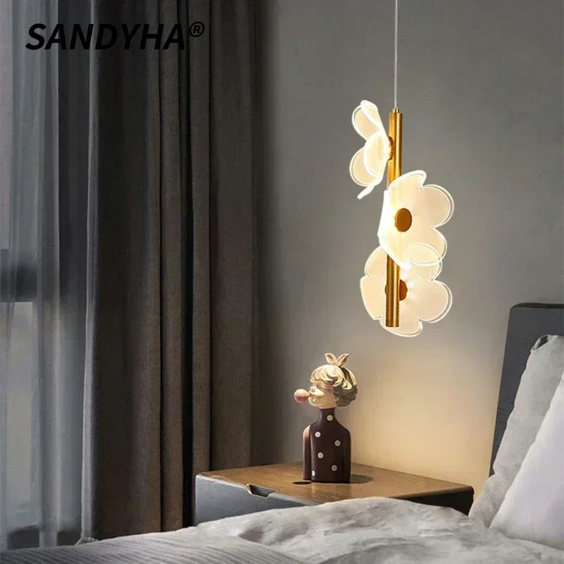 SANDYHA Modern Minimalist Simple Flower Shape Small Pendant Lamp for Bedside Room Aisle Bedroom Home Decor Suspension Lighting
SANDYHA Modern Minimalist Simple Flower Shape Small Pendant Lamp for Bedside Room Aisle Bedroom Home Decor Suspension Lighting