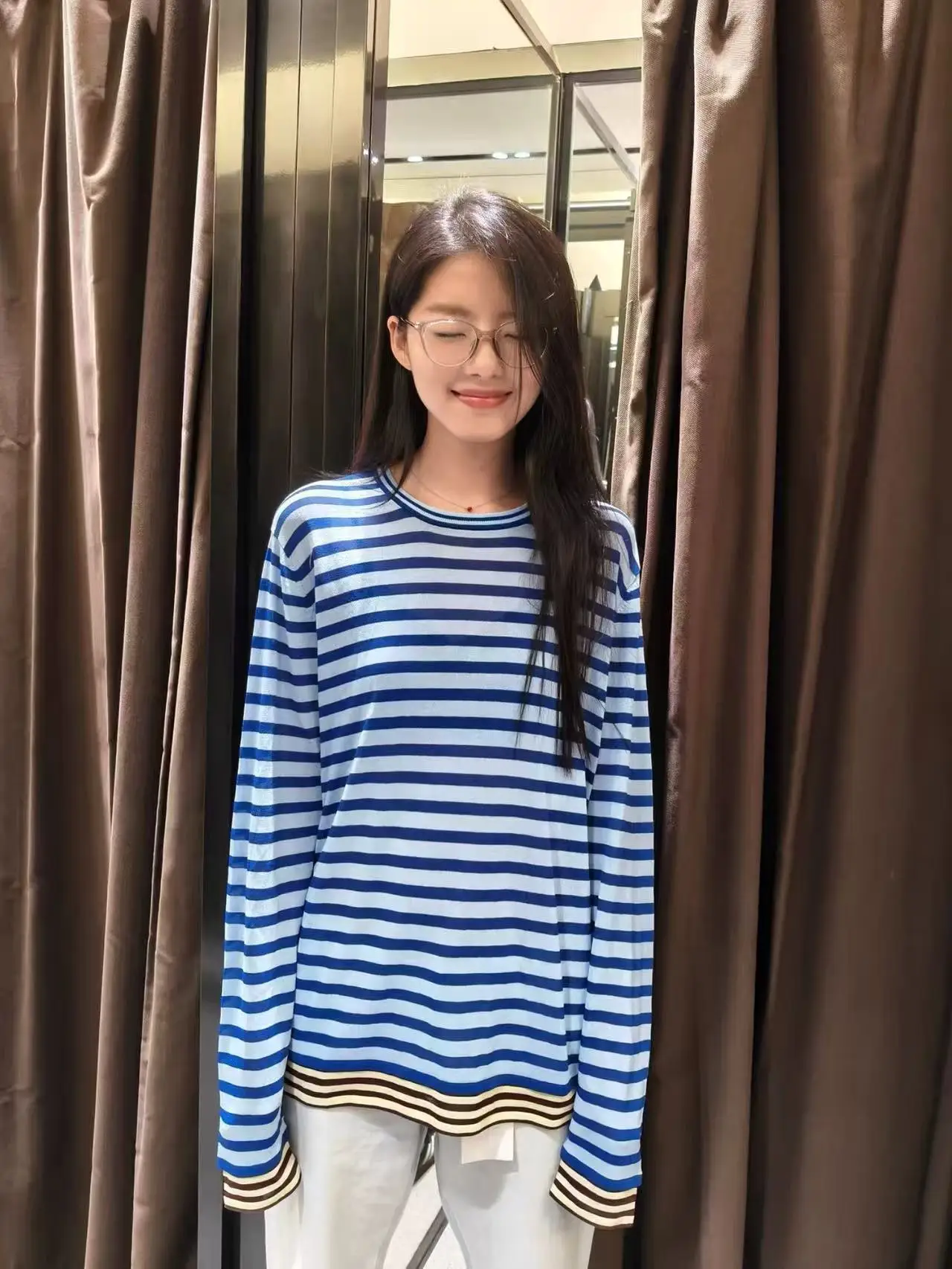 Summer 2026 Women's Casual Loose Fit round Neck Long Sleeve Knitted Sweater New Arrival Stripe Pattern Polyester Fiber
Summer 2026 Women's Casual Loose Fit round Neck Long Sleeve Knitted Sweater New Arrival Stripe Pattern Polyester Fiber