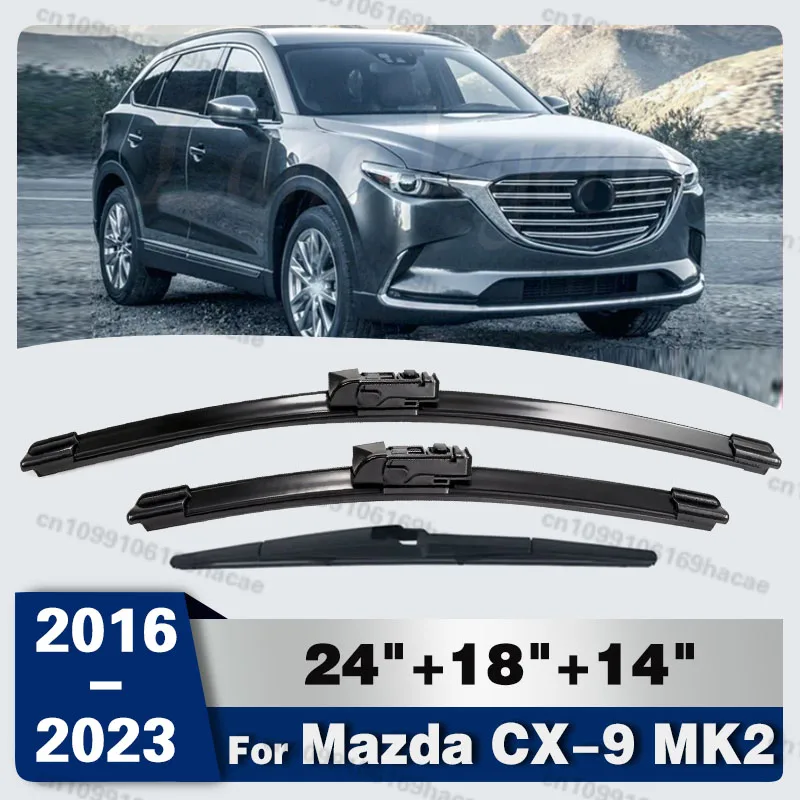 Windshield Windscreen Wiper Blades Set For Mazda CX-9 CX9 MK2 2016 - 2023 Front Rear Window Wiper 24"+18"+14" Car Accessories
Windshield Windscreen Wiper Blades Set For Mazda CX-9 CX9 MK2 2016 - 2023 Front Rear Window Wiper 24"+18"+14" Car Accessories