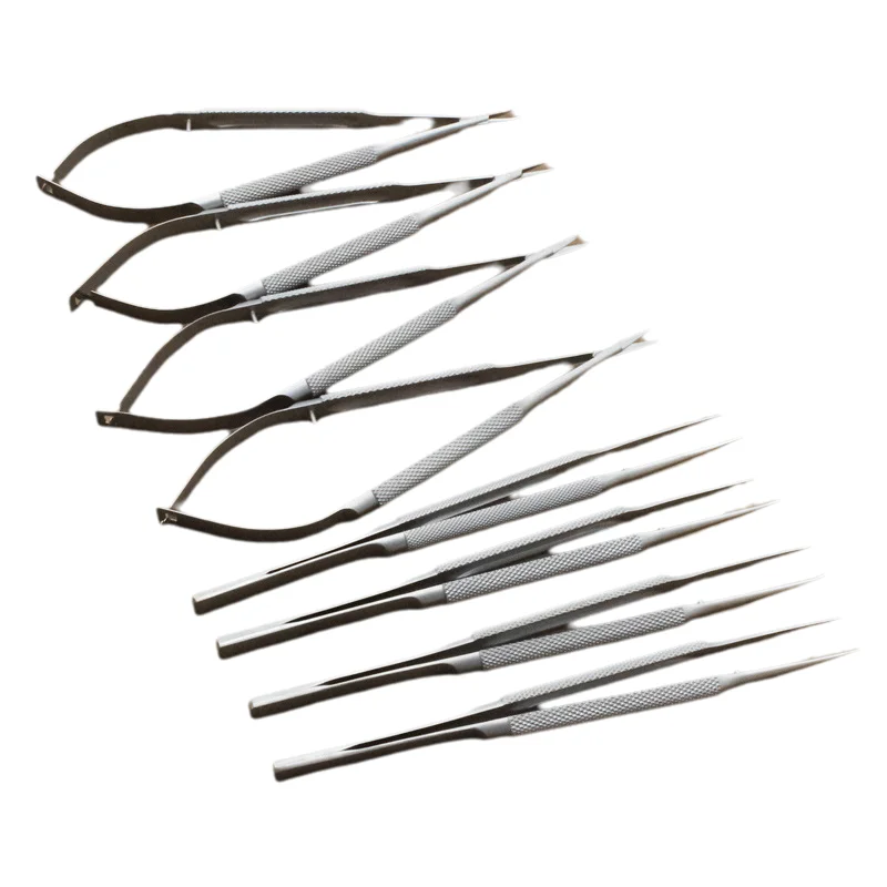 Stainless Steel animal Ophthalmic Microsurgery Kit - Corneal/Iris/Conjunctival Scissors, Needle Holder, Forceps, Wire Speculum
Stainless Steel animal Ophthalmic Microsurgery Kit - Corneal/Iris/Conjunctival Scissors, Needle Holder, Forceps, Wire Speculum