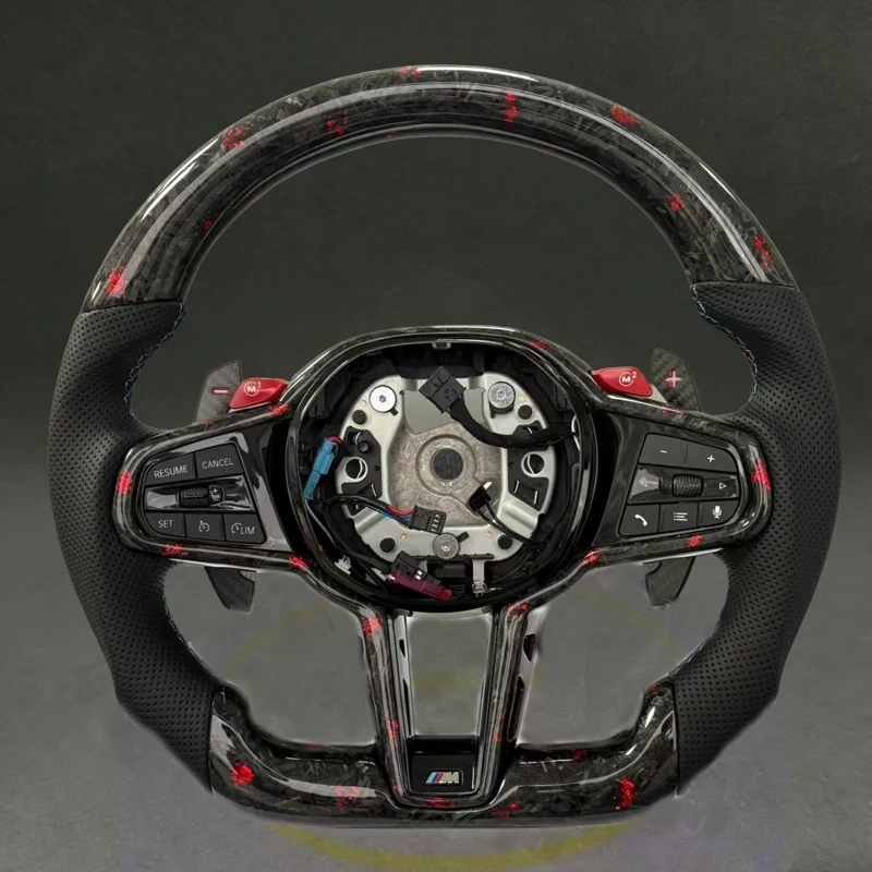 Suitable Red Forged Carbon Fiber Steering Wheel CS with Perforated Leather G20 G82 G38 G80 G30 Upgrade CS Sp
Suitable Red Forged Carbon Fiber Steering Wheel CS with Perforated Leather G20 G82 G38 G80 G30 Upgrade CS Sp