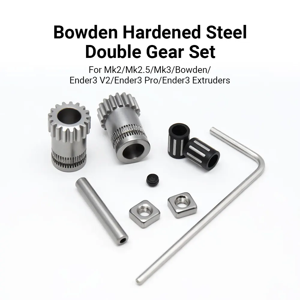 Mini Hardened Dual Rrive Gear kit DDB Extruder Gear kit For Prusa i3 3D printer Gear Bowden Extension Ender3 CR10/10S PRO 
Mini Hardened Dual Rrive Gear kit DDB Extruder Gear kit For Prusa i3 3D printer Gear Bowden Extension Ender3 CR10/10S PRO