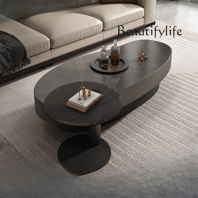 Italian Oval Living Room Stainless Steel Size Coffee Table TV Cabinet Combination Simple Small Apartment
Italian Oval Living Room Stainless Steel Size Coffee Table TV Cabinet Combination Simple Small Apartment