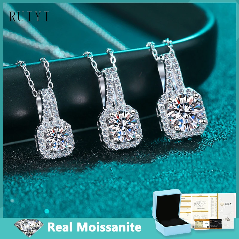 0.5-2 Carat Square Moissanite Pendants Necklace Original 925 Silver Sparkling Diamond Necklaces For Women Wedding Jewelry Gifts
0.5-2 Carat Square Moissanite Pendants Necklace Original 925 Silver Sparkling Diamond Necklaces For Women Wedding Jewelry Gifts