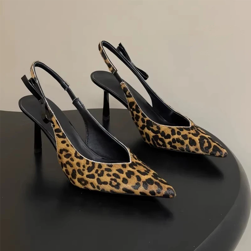 Leopard Women's Sandals High Heels Pointed Toe Shoes Woman Slippers Summer 2026 Designer Sexy Pumps Slingback Party Shoes Mujer
Leopard Women's Sandals High Heels Pointed Toe Shoes Woman Slippers Summer 2026 Designer Sexy Pumps Slingback Party Shoes Mujer