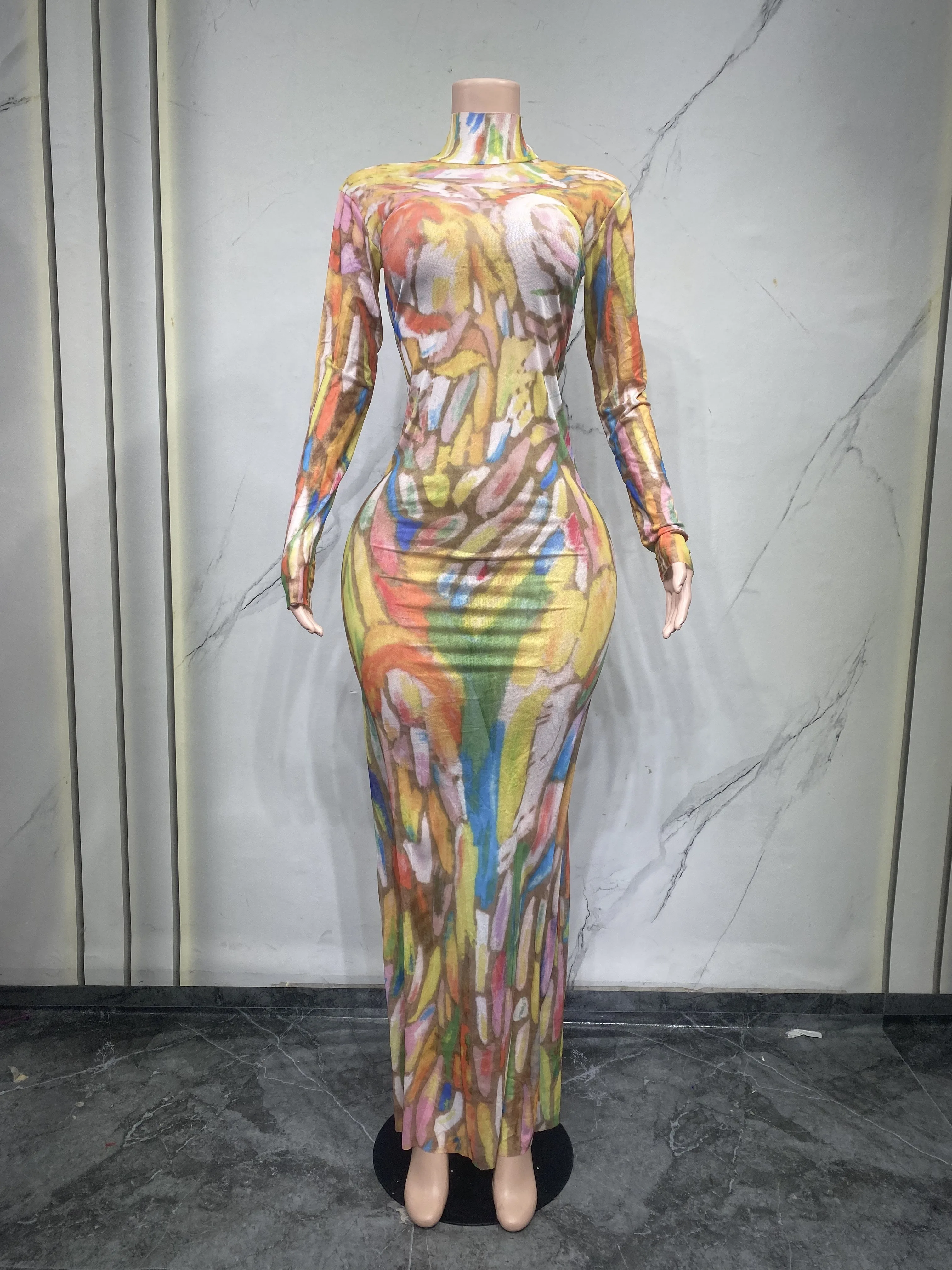 Women Birthday Singer Cheongsam Stylish PromQueen Costume Evening Drag Queen Dress SexyStretch Paint Long Sleeve Dress G020
Women Birthday Singer Cheongsam Stylish PromQueen Costume Evening Drag Queen Dress SexyStretch Paint Long Sleeve Dress G020