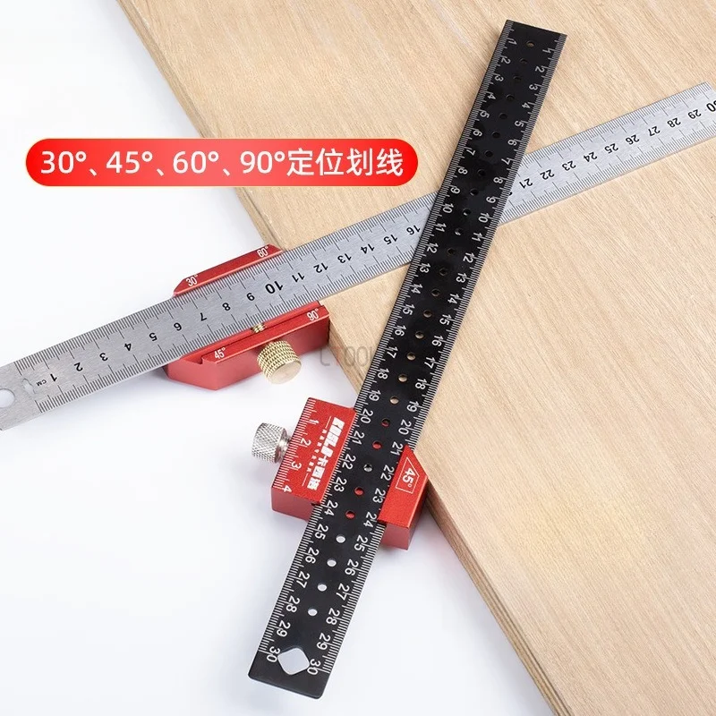 45/90° Angle Steel Ruler Positioning Block Stop Angle Scriber Line Marking Steel Ruler Fixed Limit Woodworking Measuring Tool
45/90° Angle Steel Ruler Positioning Block Stop Angle Scriber Line Marking Steel Ruler Fixed Limit Woodworking Measuring Tool