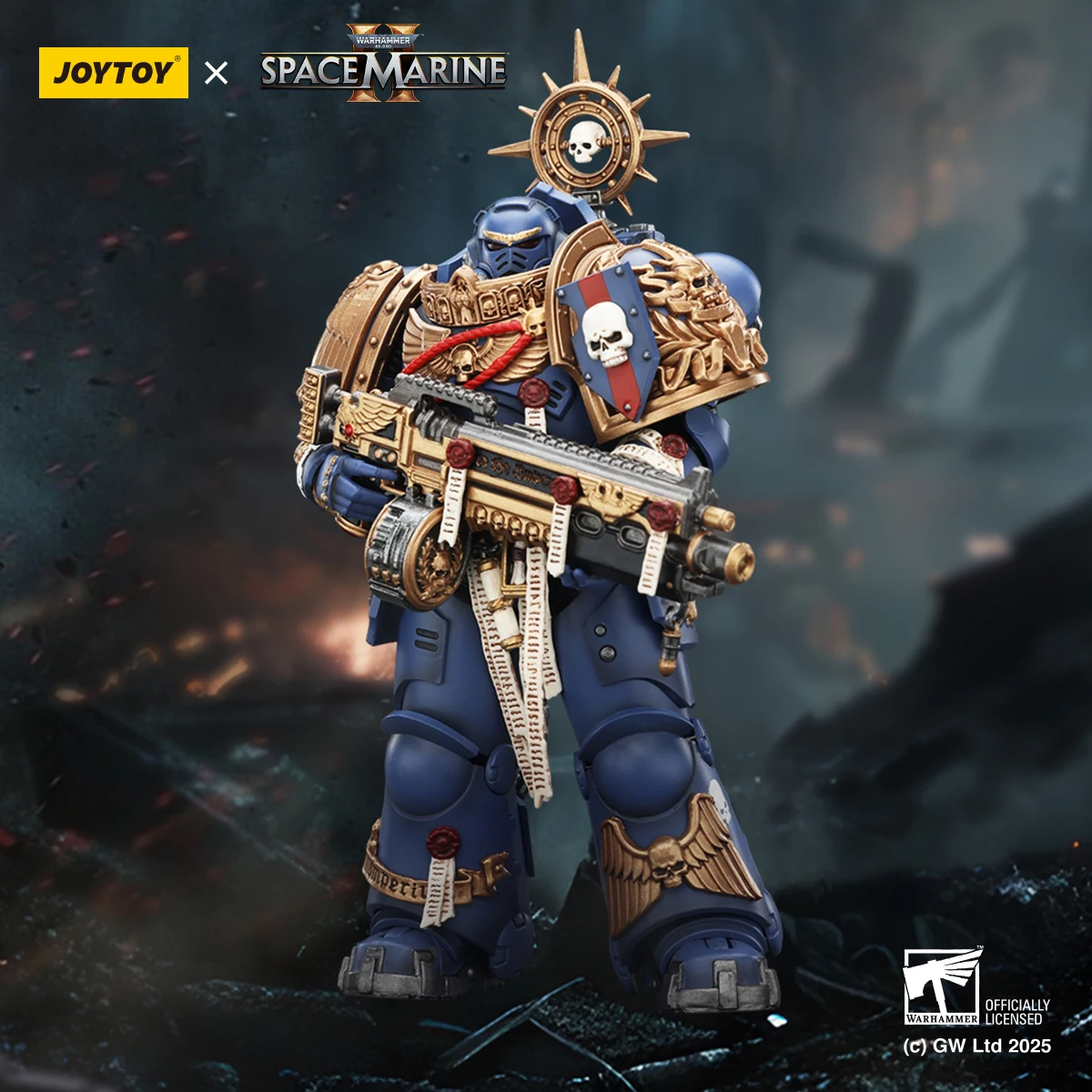 JOYTOY Warhammer 40k Space Marine 2 Ultramarines Heavy Primus Armor 1/18 Action Figure Heavy Relic Bolt Rifle Collectible Model
JOYTOY Warhammer 40k Space Marine 2 Ultramarines Heavy Primus Armor 1/18 Action Figure Heavy Relic Bolt Rifle Collectible Model