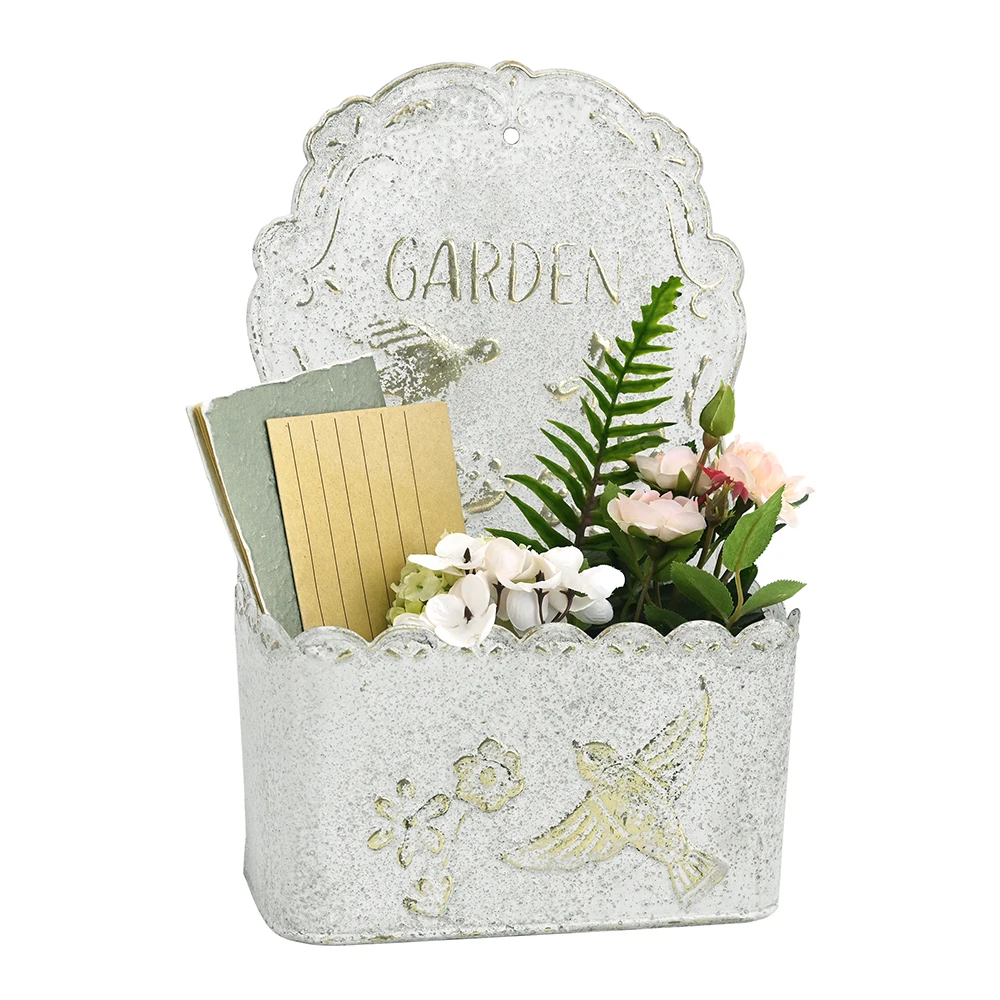 Outdoor Gift Vintage White Garden Flower Basket Decor Wall Flowerpot Farmhouse Style Pot Flower Rack Planter Wall
Outdoor Gift Vintage White Garden Flower Basket Decor Wall Flowerpot Farmhouse Style Pot Flower Rack Planter Wall