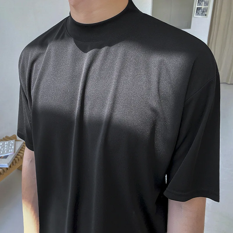 Men's T-shirt Short Sleeve Men's Summer New Korean Version of Solid Color Small High Neck Tees Top
Men's T-shirt Short Sleeve Men's Summer New Korean Version of Solid Color Small High Neck Tees Top