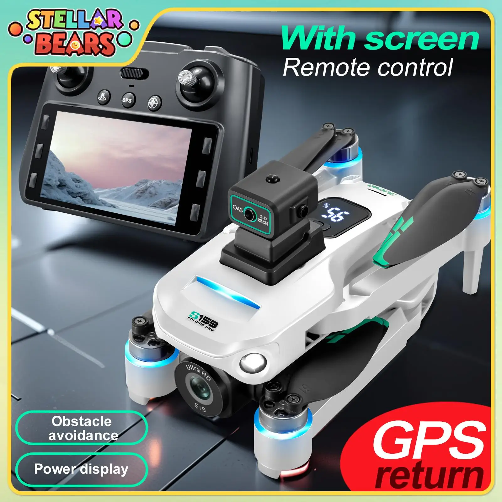 5G WIFI FPV Remote Control Drone HD Dual Camera GPS UAV 6Axis 4CH RC Quadcopter Brushless Drones Obstacle Avoidance Aircraft Toy
5G WIFI FPV Remote Control Drone HD Dual Camera GPS UAV 6Axis 4CH RC Quadcopter Brushless Drones Obstacle Avoidance Aircraft Toy