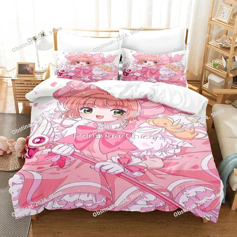 CARDCAPTOR SAKURA Bedding Set Single Twin Full Queen King Size Bed Set Aldult Kid Bedroom Duvetcover Sets CXG bed sheet set YEK
CARDCAPTOR SAKURA Bedding Set Single Twin Full Queen King Size Bed Set Aldult Kid Bedroom Duvetcover Sets CXG bed sheet set YEK
