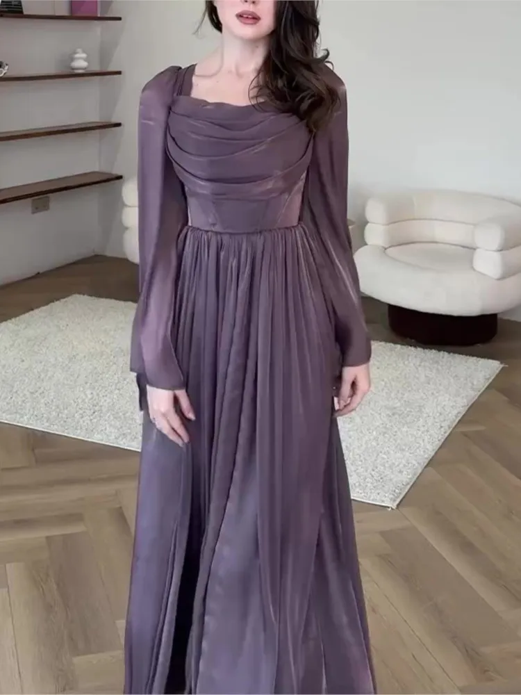 Party Dresses For Woman Solid Color Slim Elegant Evening Dress Fashion Long Sleeves Vestidos See Through Robe Temperament Trendy
Party Dresses For Woman Solid Color Slim Elegant Evening Dress Fashion Long Sleeves Vestidos See Through Robe Temperament Trendy